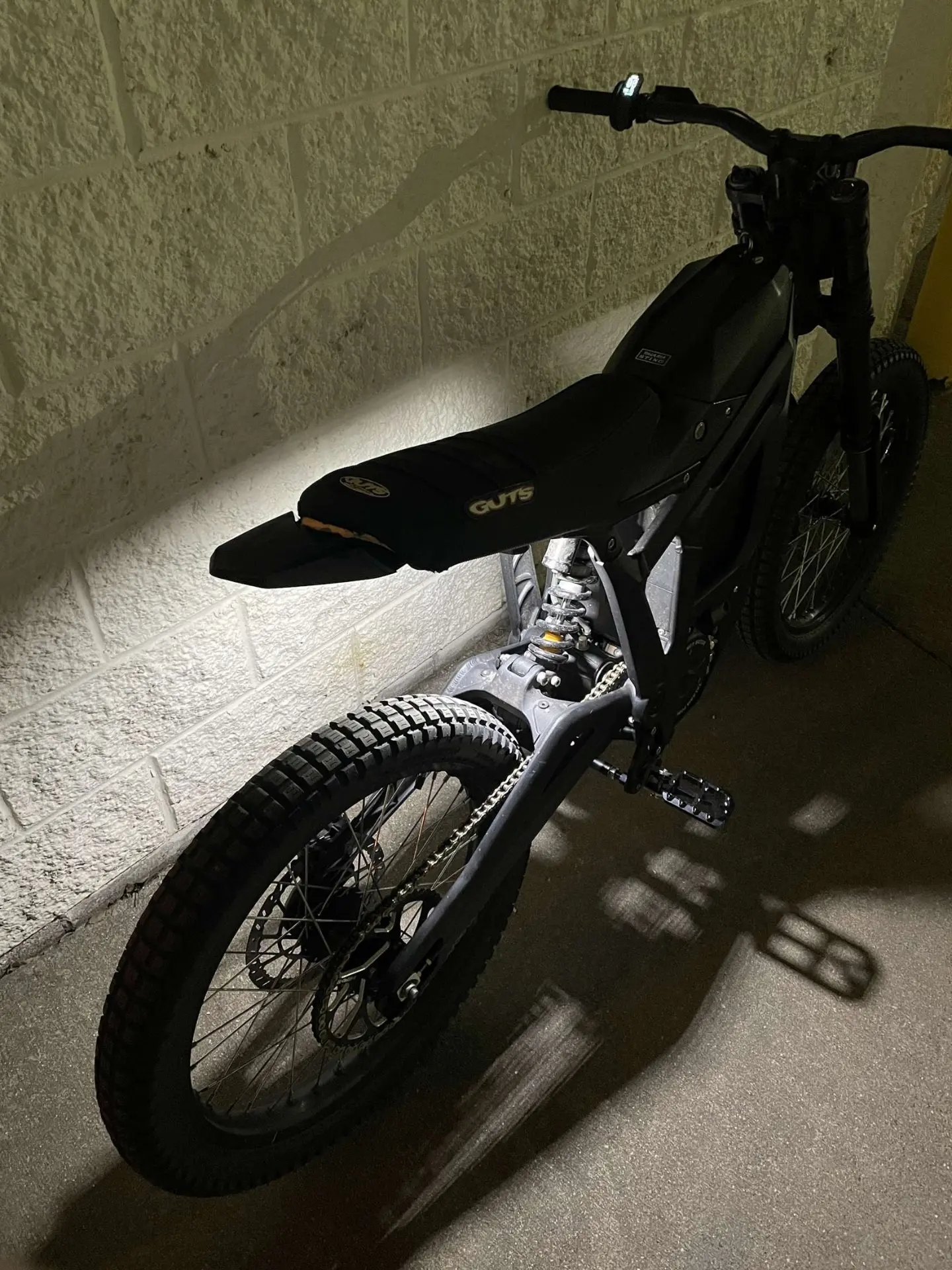 Night shot of a customer's TORQ-equipped bike