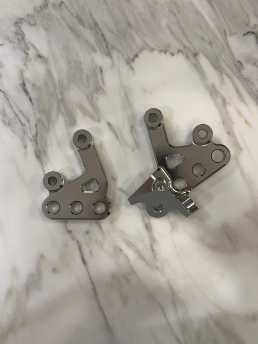 Chrome Silver Foot Peg Brackets for Sur-Ron Light Bee X & E-Ride Pro – Heavy Duty Upgrade