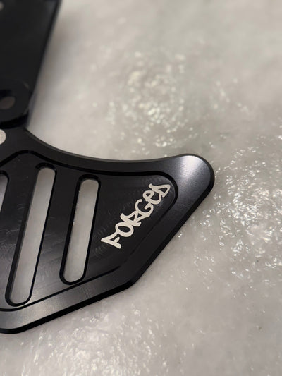 Metal E-Moto Dual Caliper Mount with rotor guard