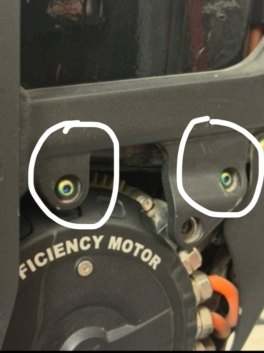 Talaria titanium motor bolts