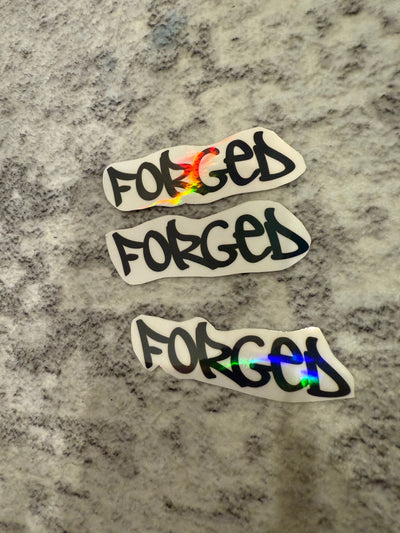 FORGED V2 Logo stickers (HOLOGRAPHIC)