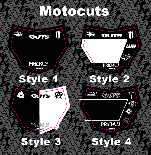 Predesigned Motocuts Plate Decal
