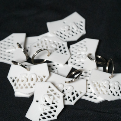 Mini Motocutz Number Plate Keychain with Personalized Number