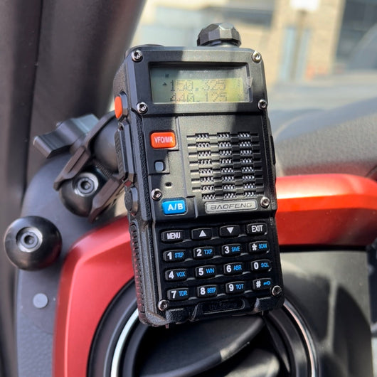 Clip style / Baofeng Radio and Mic Mount with 1" Ball Adapter